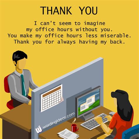 20 Thank You Messages For Colleagues At Work Wording Ideas