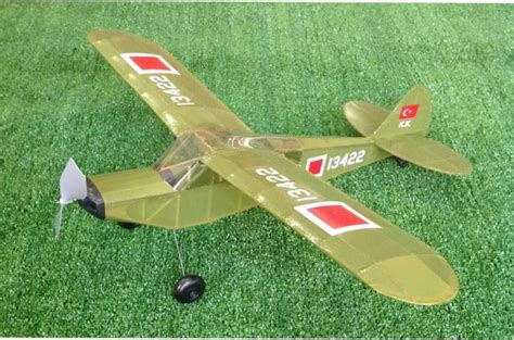Pm 2009 Piper L 21c Rubber Powered Balsa Model Airplane Kit