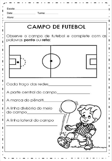 Atividades De Futebol Para Educação Infantil 4 Fichas E Atividades