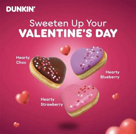 Dunkin Valentines Day Heart Donuts