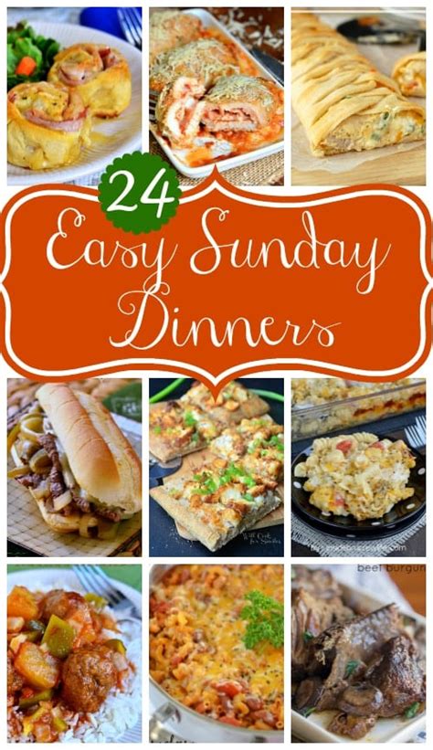 24 easy sunday dinners mom on timeout