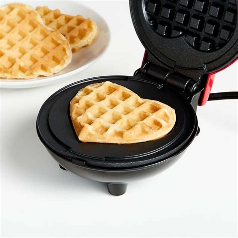 Dash Heart Mini Waffle Maker Reviews Crate And Barrel