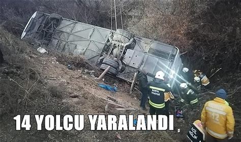 Konya da yolcu otobüsü devrildi 14 kişi yaralandı YURT Ordu Gazete