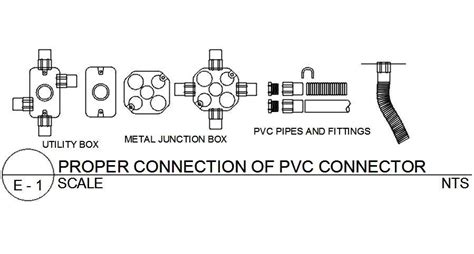 Pvc Connector Detail Drawing Presented In This Autocad File Download This D Autocad Drawing