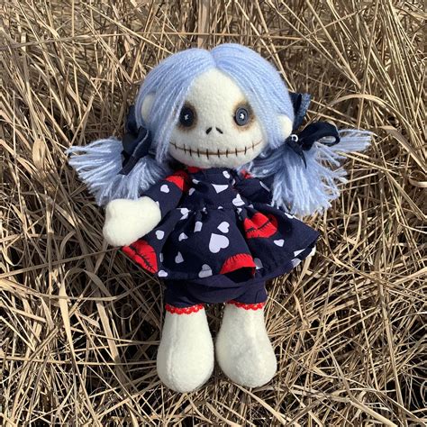 Creepy Plush Doll Scary Stuffed Doll Handmade Toys And Dolls Etsy