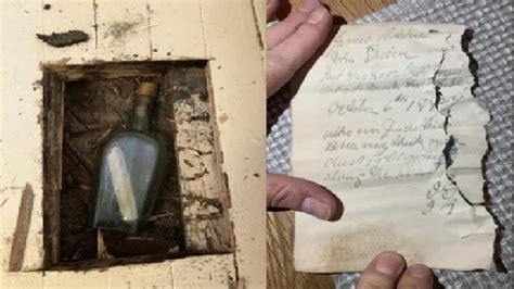 135 Year Old Note Dug Out By Plumber From Floorboards In Scotland
