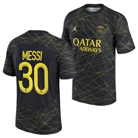 2023 Fourth Lionel Messi Jersey Paris Saint Germain Replica Black