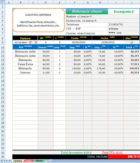 Modelo Factura Excel Gratis