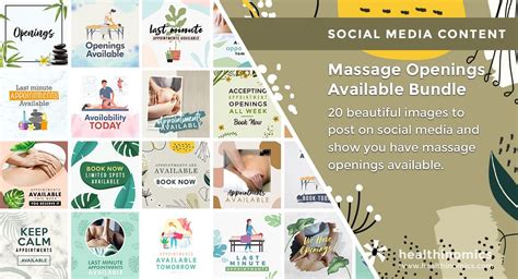 Massage Openings Available Bundle Healthinomics Social Media Social Media Content Social
