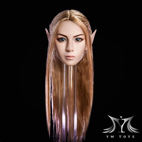 1 6 fairy elf female head sculpt detachable ears pale for female figure phicen ebay