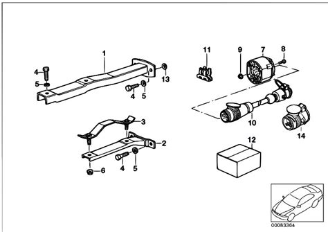 Here we will provide a parts of a trailer hitch diagram and answer some basic questions about what a towing system is. Original Parts for E36 318tds M41 Touring / Equipment Parts/ Trailer Hitch Electr Attaching ...