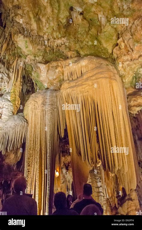This Is An Image Of Luray Caverns In Virginia With Stalactites Above