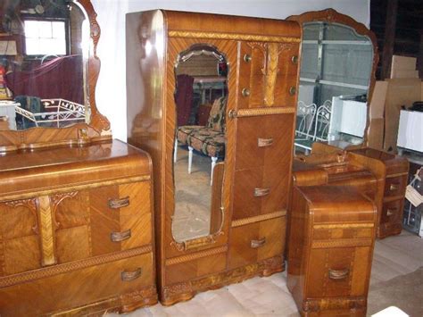 Art deco pair of walnut bedside cabinets, c1930. 1940s bedroom furniture - Google Search | Art deco bedroom ...