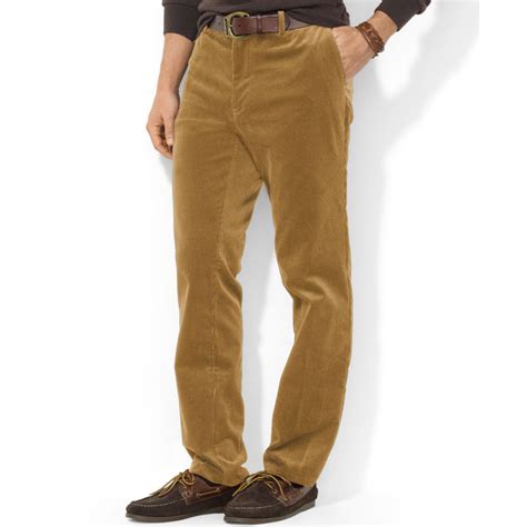 Ralph Lauren Classic Fit Stretch Corduroy Pants In Natural