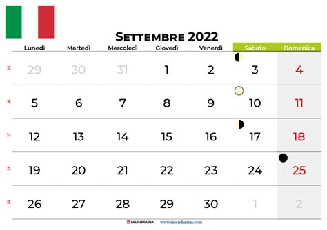Calendario Settembre 2022 Da Stampare Gratuitamente Calendario