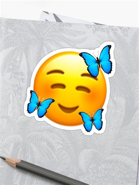 Elenadurren Shop Redbubble Blushing Emoji Star Stickers Sticker Sign