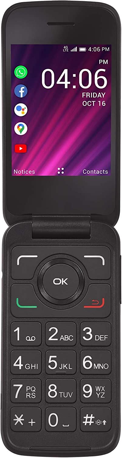 Buy Tracfone My Flip 2 4g Lte Prepaid Flip Phone Locked Black 4gb