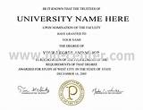 University Degree Template Word Images