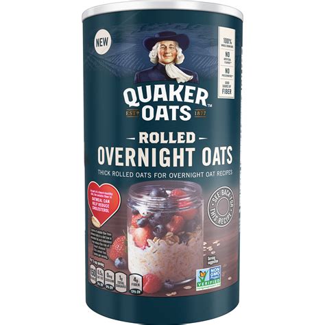 Quaker Rolled Overnight Oats Oatmeal 19 Oz Furniturezstore