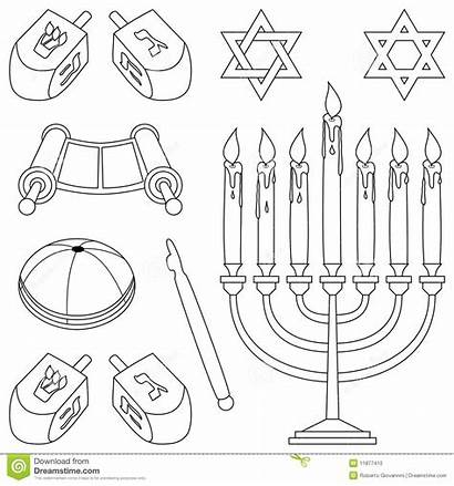 Judaism Judentum Coloring Kippa Elemente Clipart Elementi