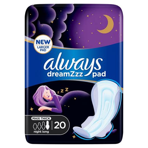 Always Dreamzz Pad Clean And Dry Maxi Thick Night Long Sanitary Pads With