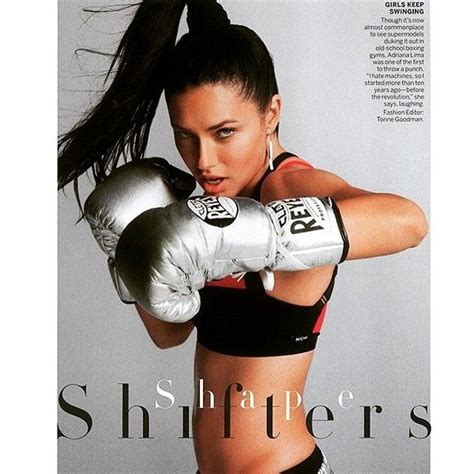 Sport Editorial Editorial Fashion Adriana Lima Girl Swinging Boxing