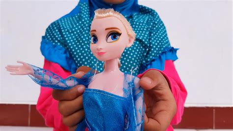Nafis Wq Unboxing Frozen Elsa 💖 Nafis Play With Elsa Dolls Mainan