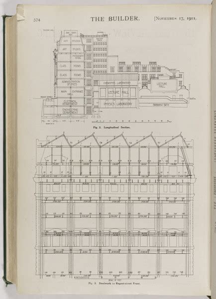 Regent Street Polytechnic 309 Upper Regent Street London Sections