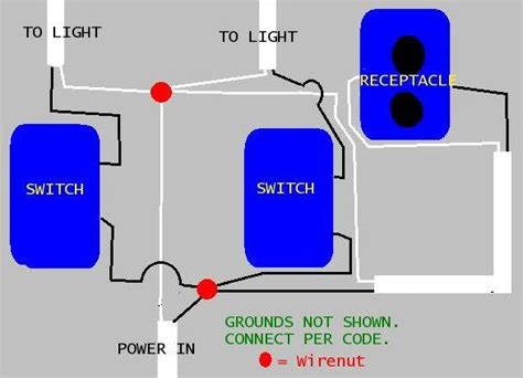 How To Wire A Double Light Switch And Outlet In Same Box Wiring