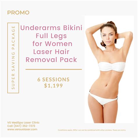underarms bikini full legs laser hair removal package vs medspa