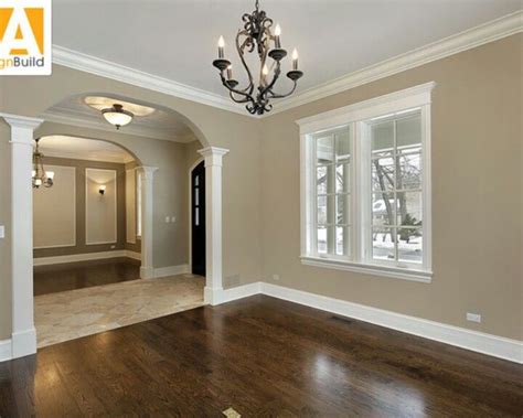 Your bathroom will seem bright and open but will have character and contrast. the paint color | Floor design, White baseboards ...