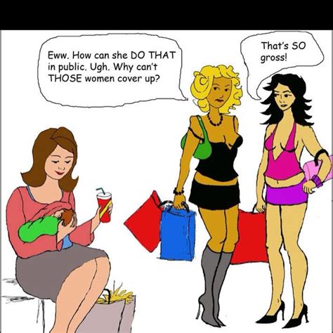 Funny Cartoon About The Contrasting Opinions To Sexy Boobs And Milky