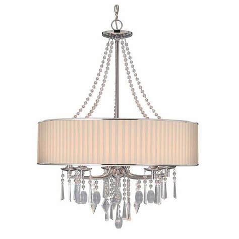 25 Inspirations Fabric Drum Shade Chandeliers Chandelier Ideas