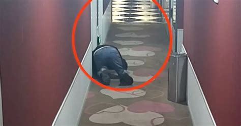 Pervert Filmed Crawling On Hotel Corridor To Hear Couples Having Sex In