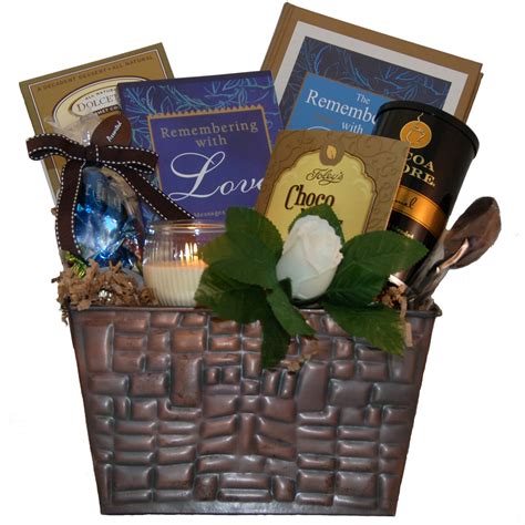 Whether it's your first anniversary, your fifteenth, your fiftieth, or somewhere in between, these gift ideas are a great starting. Remembering with Love Sympathy Gift Basket - Gift Baskets ...