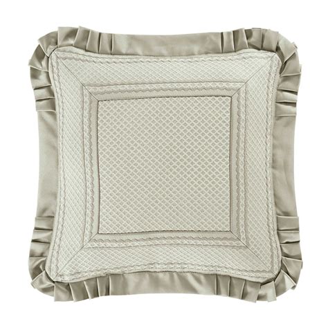 Leonardo 20 Square Embellished Decorative Throw Pillow In Celadon