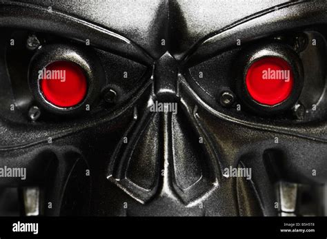 Macro Shot Of Terminator Robot Face Stock Photo 20661432 Alamy