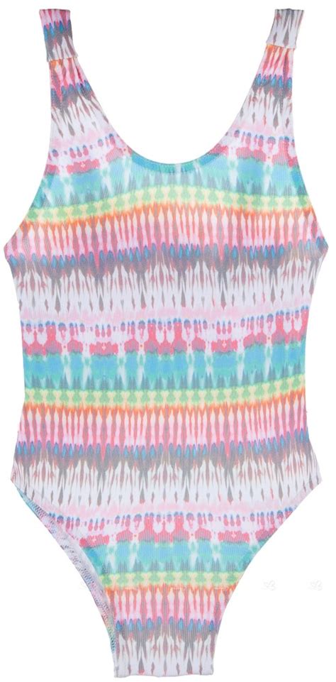 Maricruz Moda Infantil Girls Tie Dye Print Swinsuit With Ruffles Missbaby