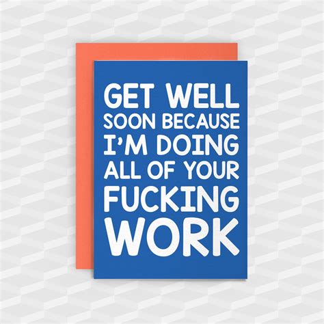 Rude Get Well Cardsfunny Get Well Cardsget Well Soon Etsy