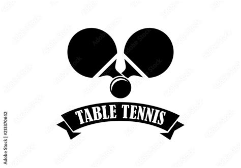 vintage color table tennis logo ping pong championship label or badge stock vector adobe stock