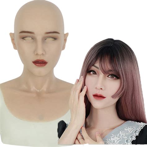 Custom Realistic Halloween Silicone Human Mask Female Face Mask For Crossdresser Transgender