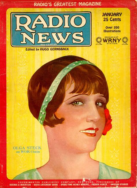 Jan 1928 Radio News Vintage Magazine Cover Radio Cover Magazine Cover