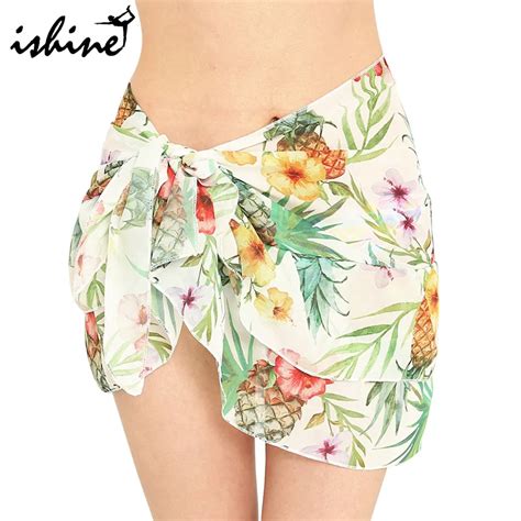 Sexy Swimwear Women Beach Skirt Double Layers Bikini Cover Up Ruffle Chiffon Cover Up Bikini