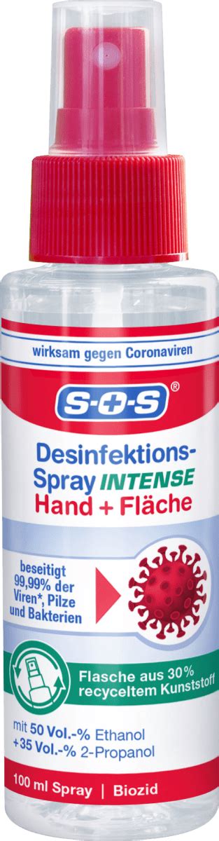 Sos Desinfektionsspray Intense F R Hand Fl Chen Ml Dauerhaft