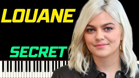 Louane Secret Piano Tutoriel Youtube