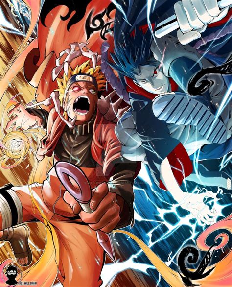 Naruto Vs Sasuke By A2t Will Draw By A2t Will Draw On Deviantart