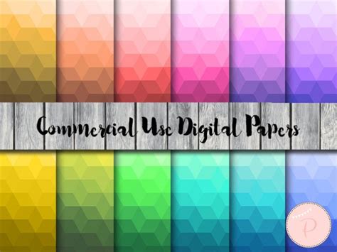 Geometric Pattern Digital Papers Dp123 Magical Printable