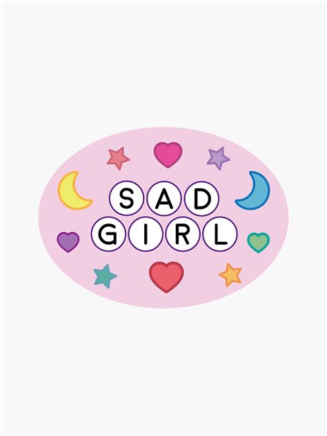 Sad Girl Hours Yami Kawaii Sticker By Melnun Redbubble