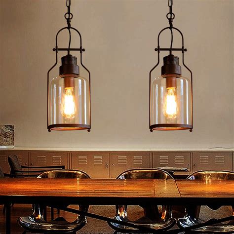 Pendant lighting kitchen island industrial ideas. Industrial Clear Glass Metal Lantern Kitchen Island ...