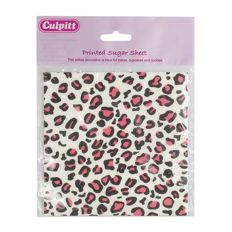 Pink Leopard Print Retail Packed Sugar Sheet Sugar N Spice Cakes